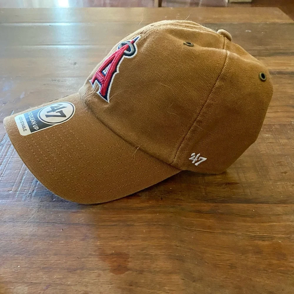Anaheim Angels MLB 47 Brand x Carhartt Adjustable Strapback Clean Up Hat Cap NWT